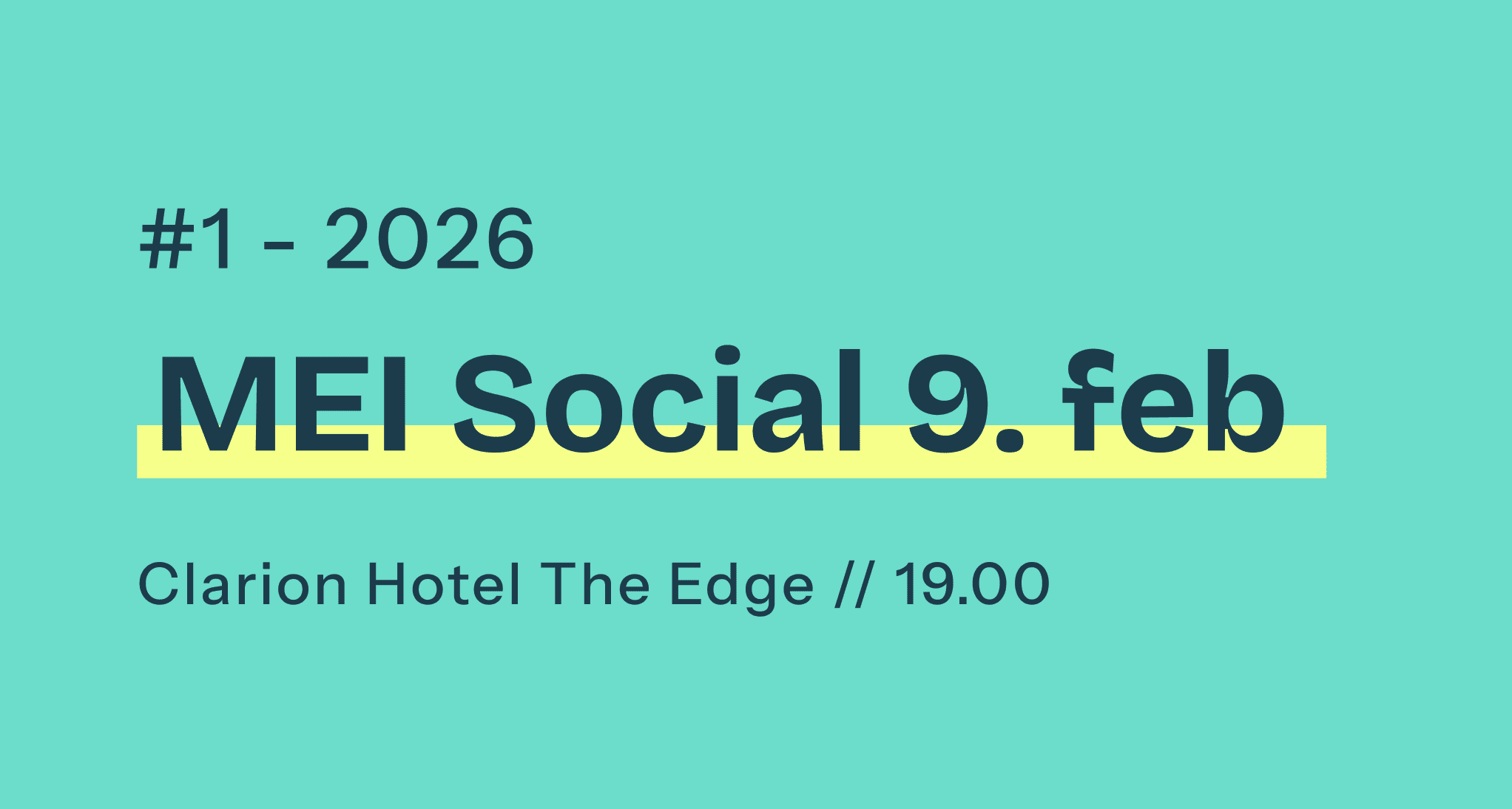 Velkommen til MEI Social 9. februar